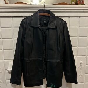 Alfani Men's Black Leather Jacket